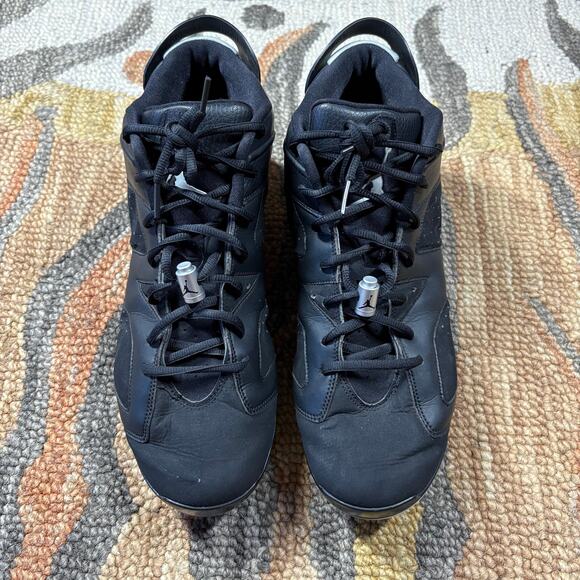 Air Jordan 6 Retro Black 317254-011 Nike Football Cleats VI Men’s Sz 13‎ No Box main image 5